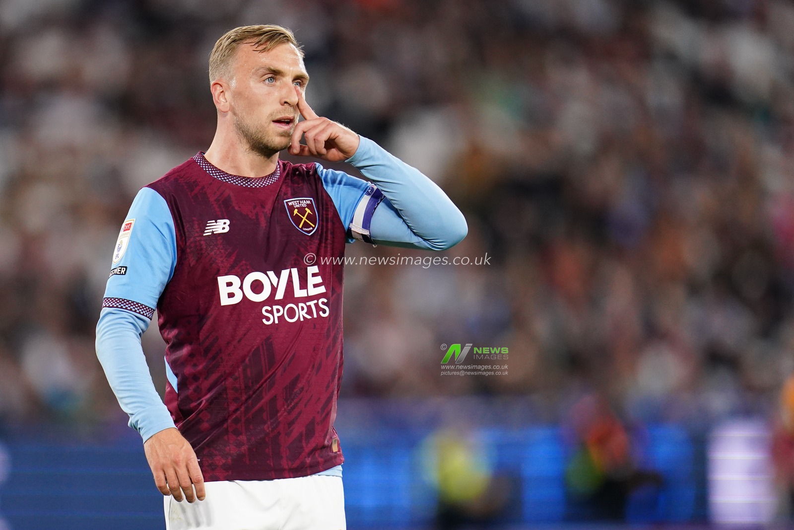 Jarrod Bowen of West Ham United during the Sky Bet Championship match West Ham United vs Wolverhampton Wanderers at London Stadium, London, United Kingdom on 01 September 2026

(Photo by Harvey Murphy/News Images)