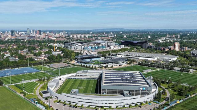 An aerial view of The Etihad Stadium from the Campus training facility during the Premier League match Manchester City vs Aston Villa at Etihad Stadium, Manchester, United Kingdom on 24 May 2026

(Photo by Mark Cosgrove/News Images)