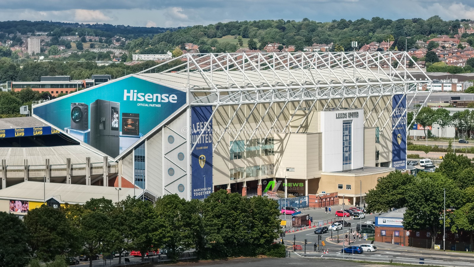 An aerial view of Elland Road during the Pre-season friendly match Leeds United vs Villarreal at Elland Road, Leeds, United Kingdom, 2nd August 2025

(Photo by Mark Cosgrove/News Images)