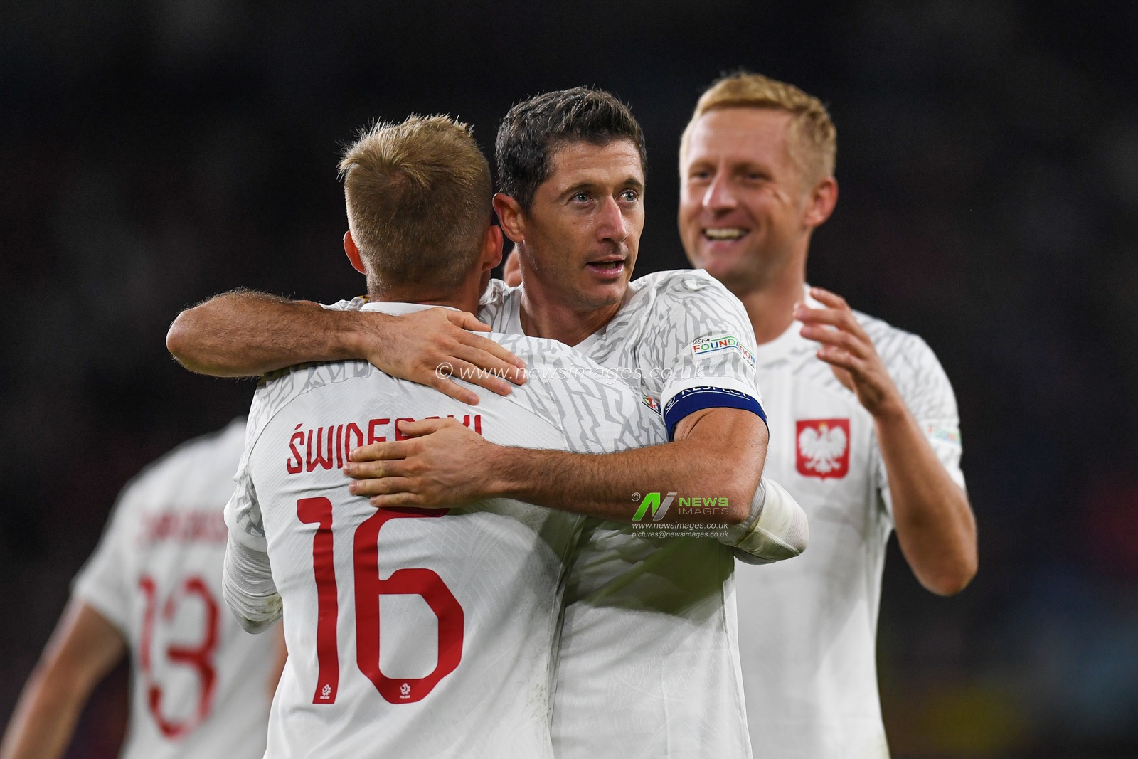 Karol Swiderski of Poland scores and celebrates his goal during the UEFA Nations League Group A4 match between Wales vs Poland at Cardiff City Stadium, Cardiff, United Kingdom, 25th September 2022

(Photo by Mike Jones/News Images)