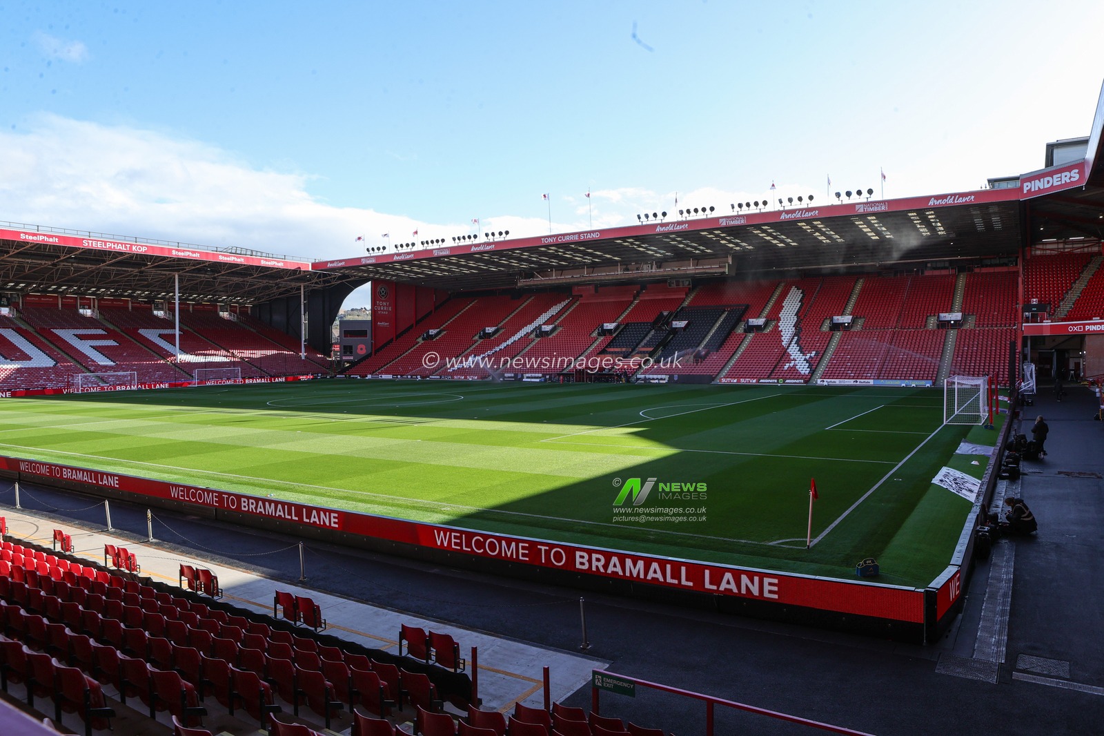 A general view of Bramall Lane  ahead of the Sky Bet Championship match Sheffield United vs Derby County at Bramall Lane, Sheffield, United Kingdom, 1st November 2025

(Photo by Richard Bierton/News Images)

*** GER AUT SUI OUT ***