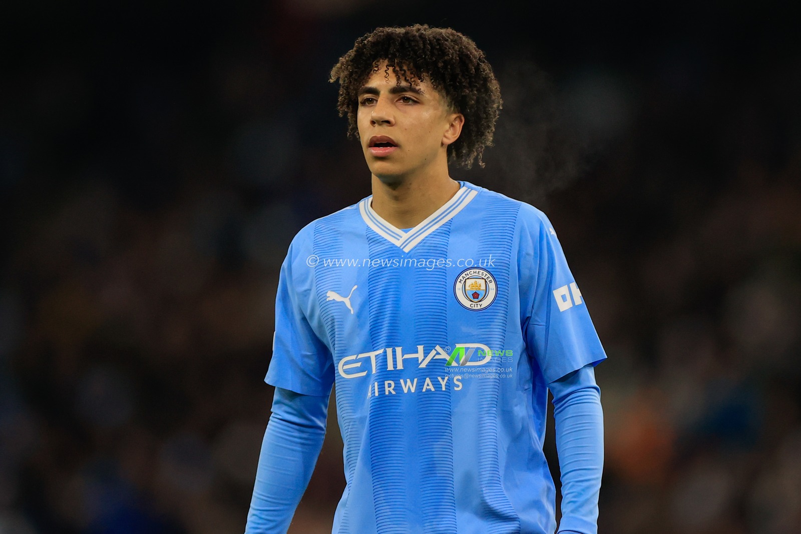 Rico Lewis #82 of Manchester City during the UEFA Champions League Group G match Manchester City vs RB Leipzig at Etihad Stadium, Manchester, United Kingdom, 28th November 2023

(Photo by Conor Molloy/News Images)