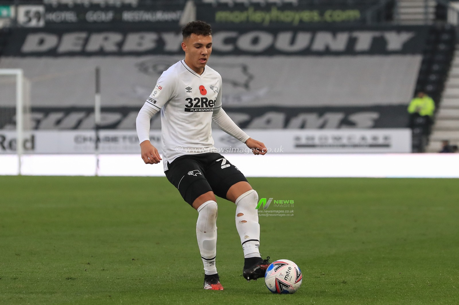 Lee Buchanan #26 of Derby County in action during the game