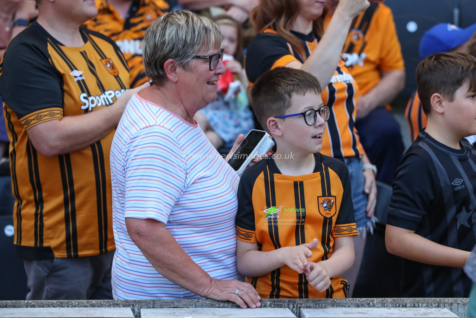 Hull City fans inside the MKM Stadium