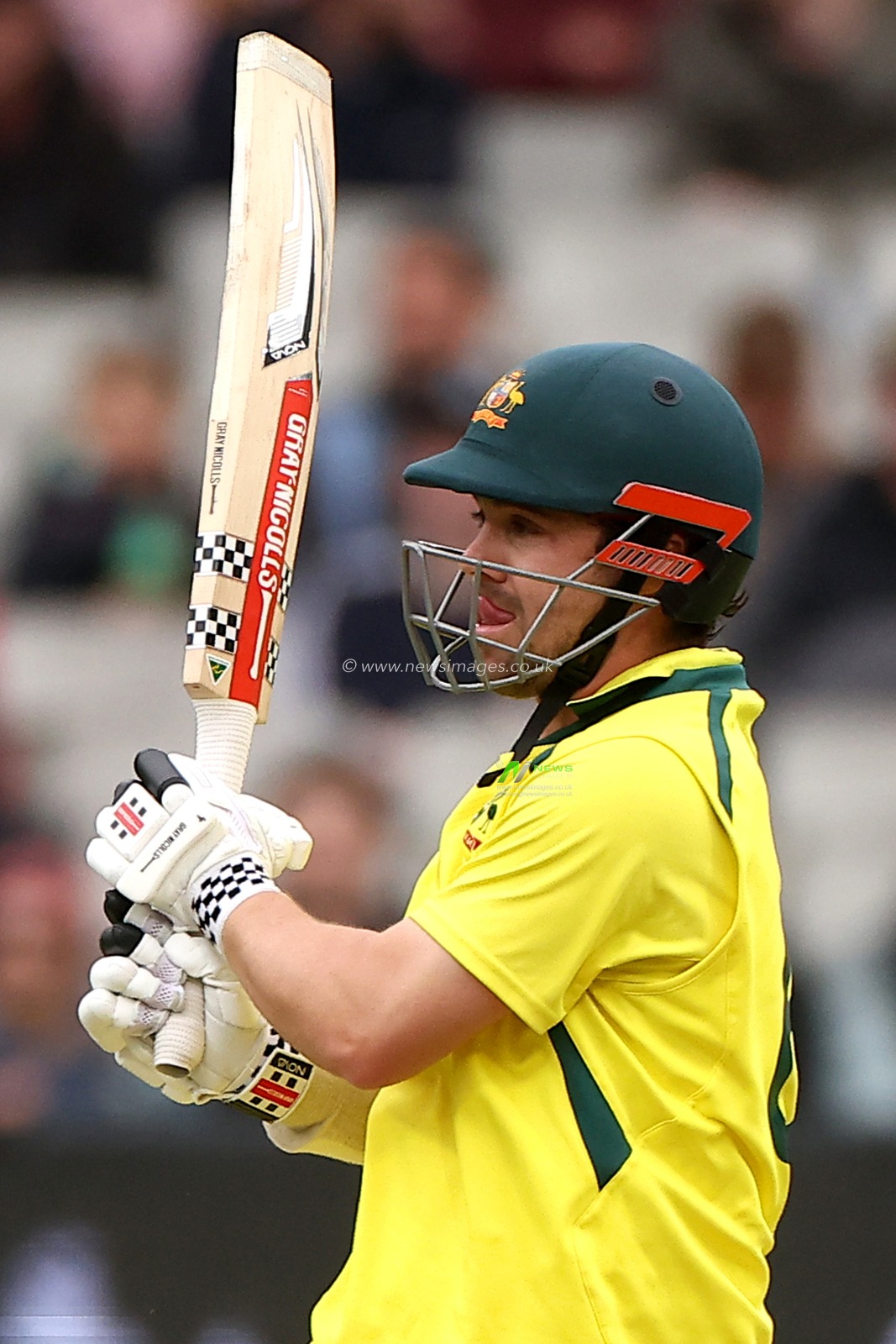 Travis Head of Australia bats during the One Day match Australia vs England at Melbourne Cricket Ground, Melbourne, Australia, 22nd November 2022

(Photo by Patrick Hoelscher/News Images)