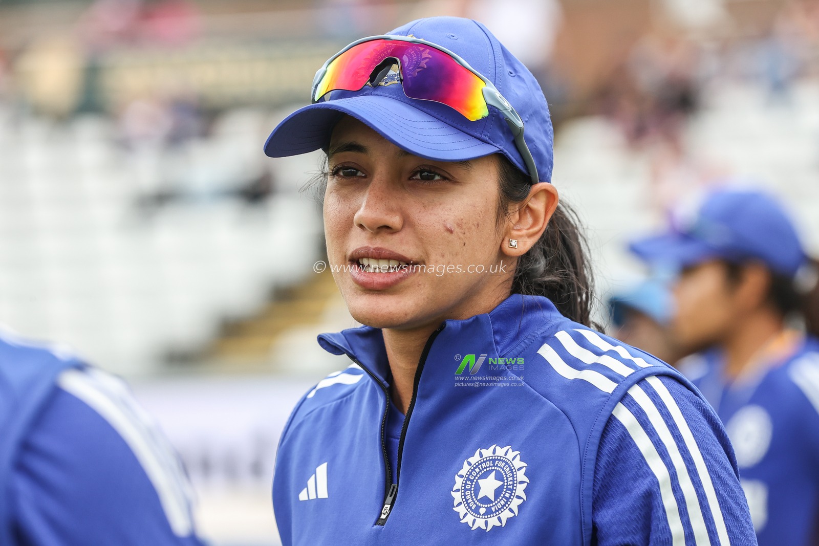 India players warming up during the 3rd Metro Bank One Day International England Women vs India Women at Banks Homes Riverside Stadium, Chester-le-street, United Kingdom, 22nd July 2025

(Photo by Alfie Cosgrove/News Images)