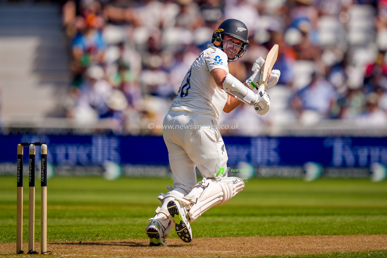New Zealand captain Tom Latham scores a hundred during the 3rd Rothesay Test Match Day 1 match England vs New Zealand at Trent Bridge, Nottingham, United Kingdom on 25 June 2026

(Photo by Maynard Manyowa/News Images)