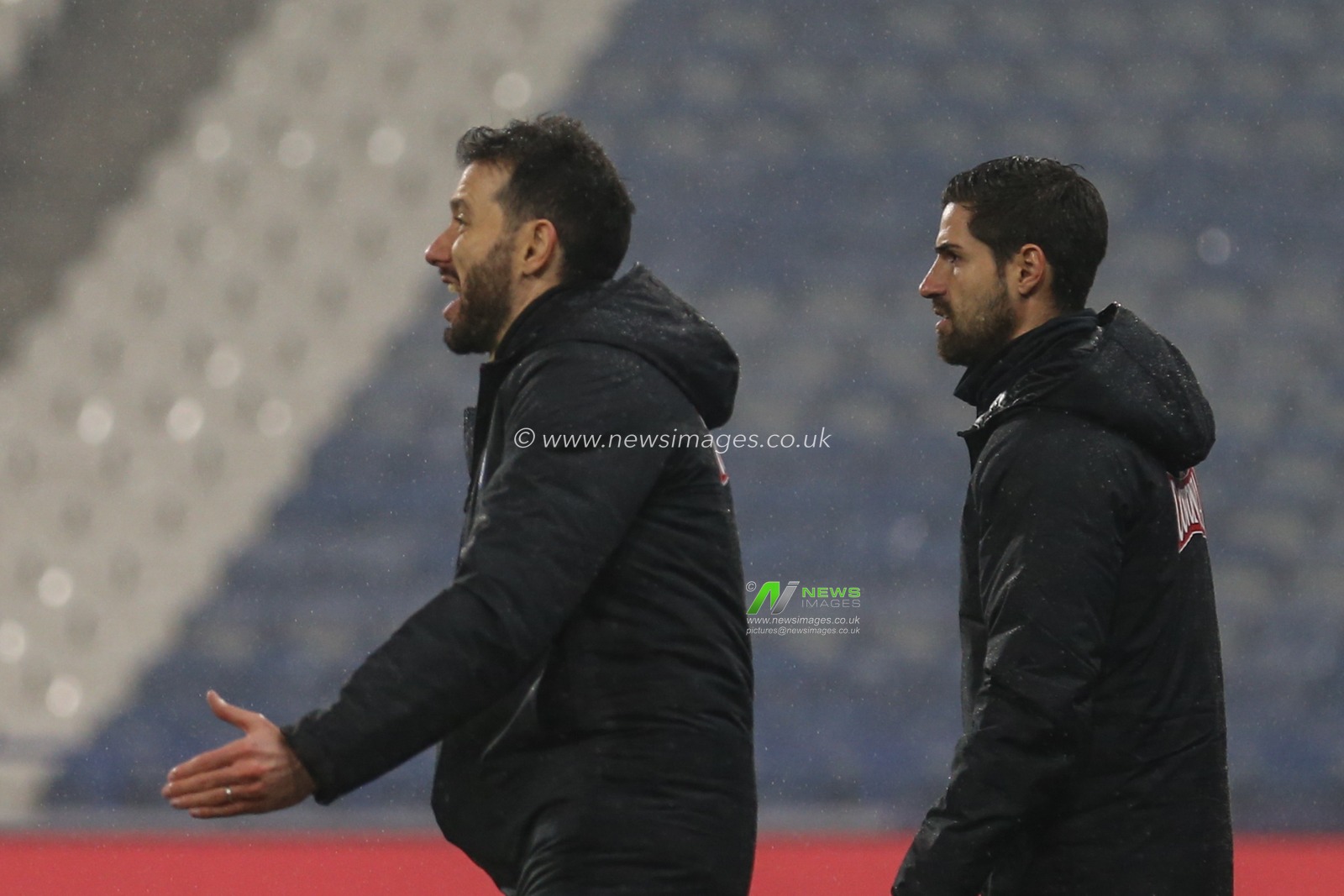 Carlos CorberÃ¡n manager of Huddersfield Town during the game