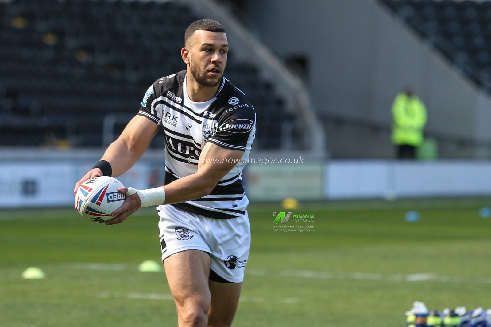 Carlos Tuimavave (3) of Hull FC during pre-game warm up
