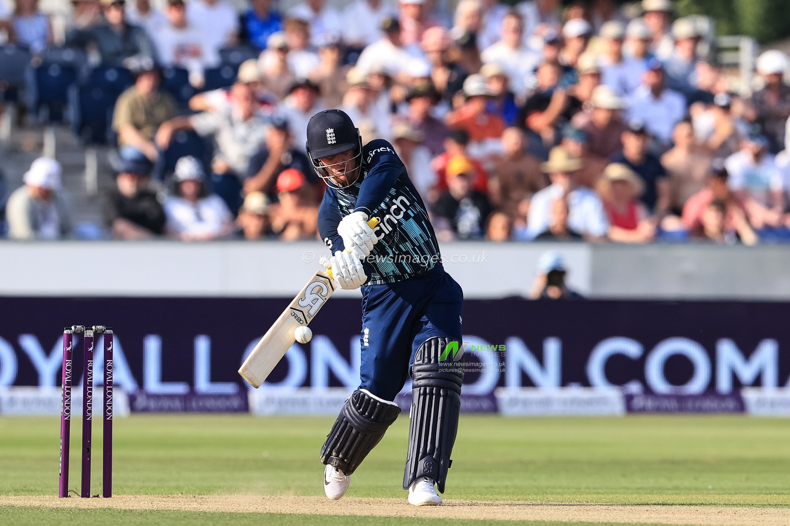 Jason Roy of England in action during the game