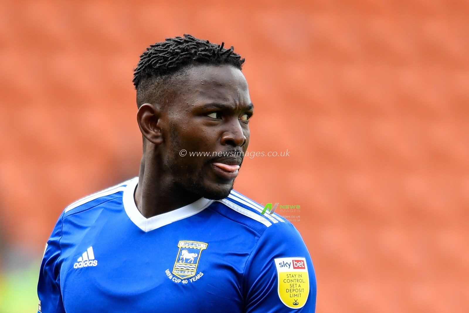 Aristote Nsiala (22) of Ipswich Town in action during the game