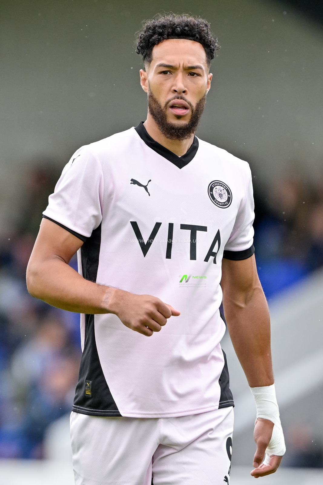Kyle Wootton of Stockport County during the Pre-season friendly match Chester vs Stockport County at Deva Stadium, Chester, United Kingdom, 6th July 2024

(Photo by Cody Froggatt/News Images)