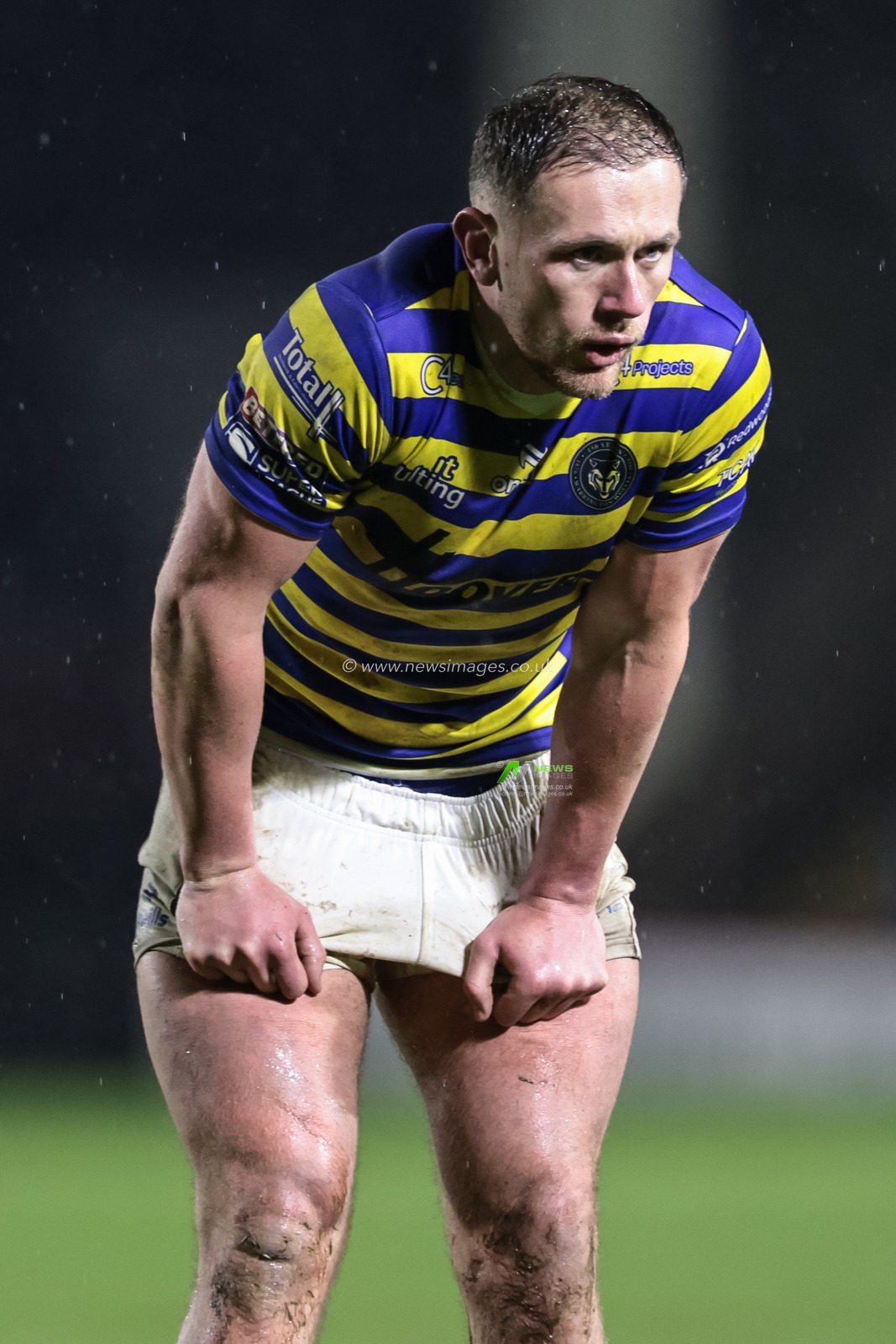 Ben Currie of Warrington Wolves during the Pre Season match Warrington Wolves vs Leigh Leopards at Halliwell Jones Stadium, Warrington, United Kingdom, 30th January 2026

(Photo by Mark Cosgrove/News Images)