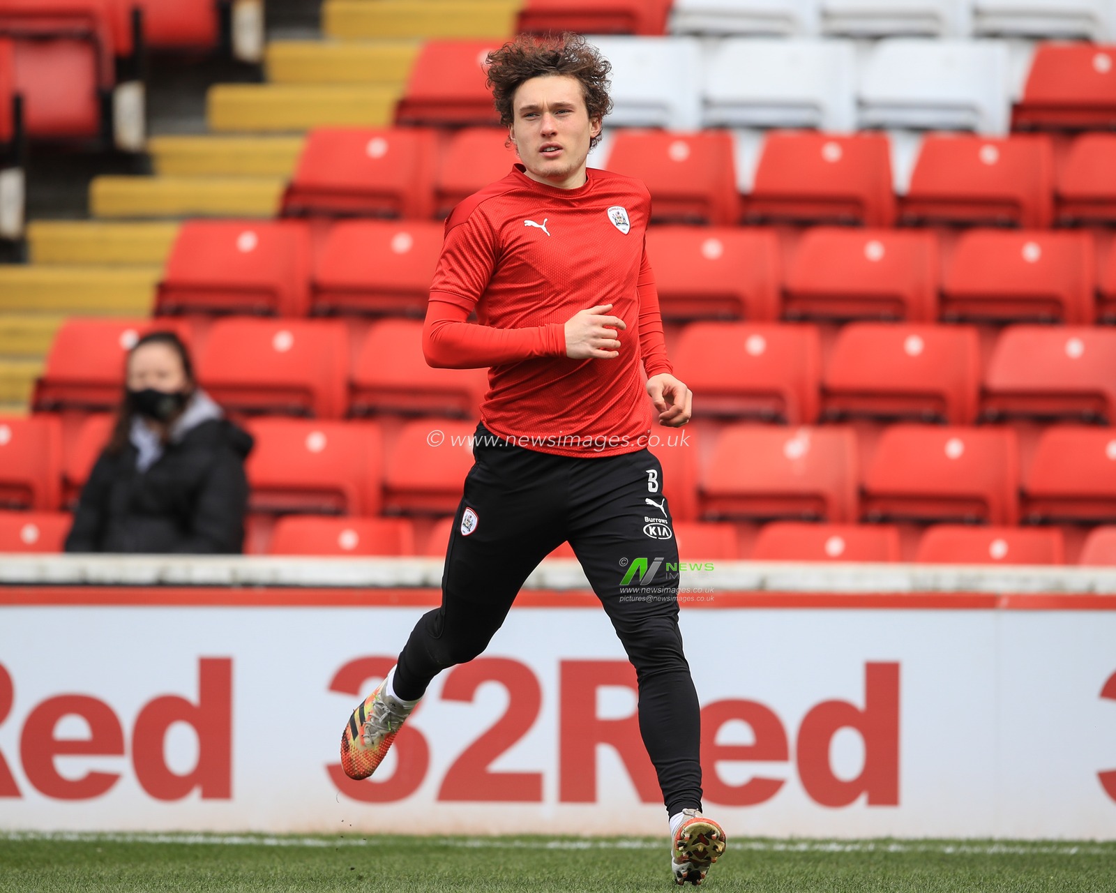 Callum Styles #4 of Barnsley during the pre-game warmup
