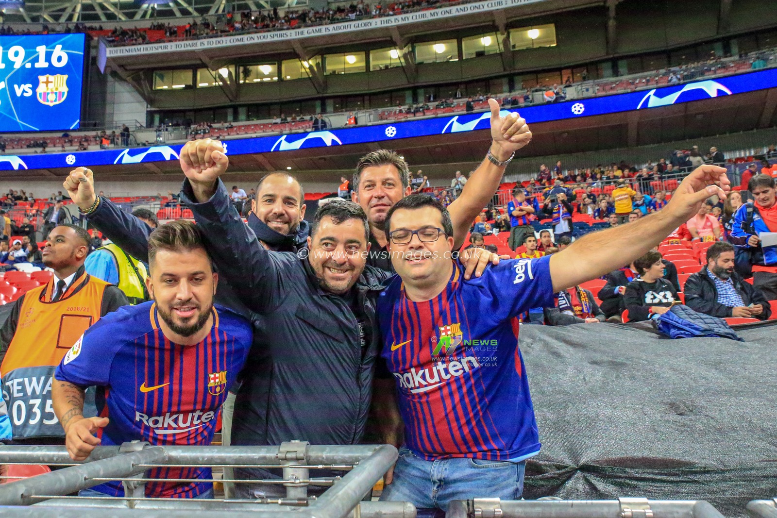 3rd October 2018, Wembley Stadium, London, England; UEFA Champions League, Tottenham v Barcelona ;
Barcelona fans before kick-off
Credit: Mark Cosgrove/News Images