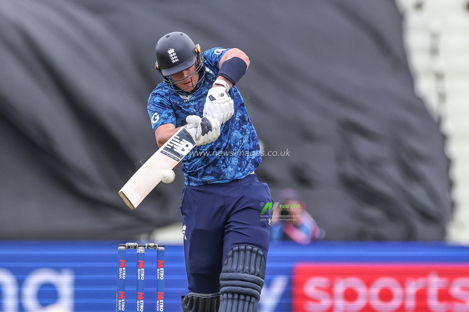 Jamie Smith of England hits the ball into the hands of King, OUT during the 1st Metro Bank ODI England vs West Indies at Edgbaston, Birmingham, United Kingdom, 29th May 2025

(Photo by Mark Cosgrove/News Images)