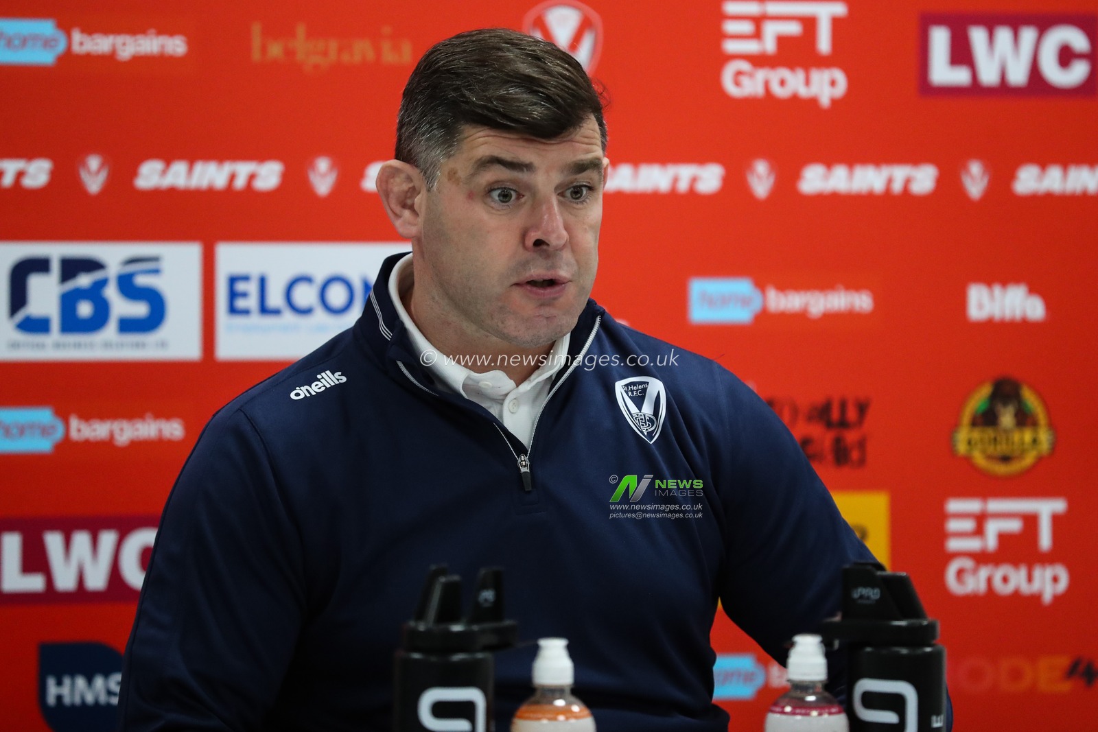 Paul Wellens Head Coach of St. Helens during the press conference after the Betfred Super League Round 4 match St Helens vs Hull KR at Totally Wicked Stadium, St Helens, United Kingdom, 7th March 2025

(Photo by Gareth Evans/News Images)