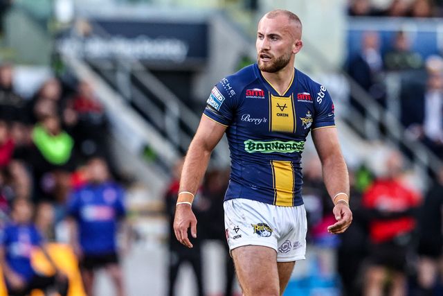 Jarrod O'Connor of Leeds Rhinos during the Betfred Super League round 13 match Leeds Rhinos vs St Helens at AMT Headingley Stadium, Leeds, United Kingdom on 04 June 2026

(Photo by Alfie Cosgrove/News Images)
