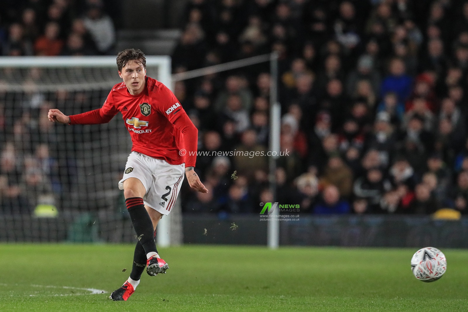 5th March 2020, Pride Park Stadium, Derby, England; Emirates FA Cup 5th Round, Derby County v Manchester United : Victor Lindelof (2) of Manchester United during the game