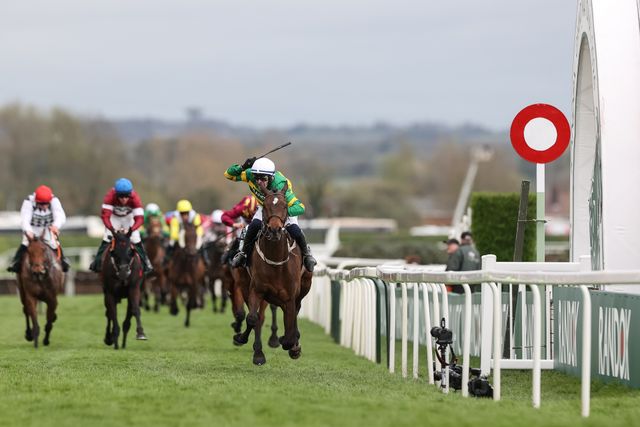 Paul Townend wins the 16:00 Randox Grand National Handicap Chase on I Am Maximus during the Randox Grand National Day 2024 at Aintree Racecourse, Liverpool, United Kingdom, 13th April 2024

(Photo by Mark Cosgrove/News Images)