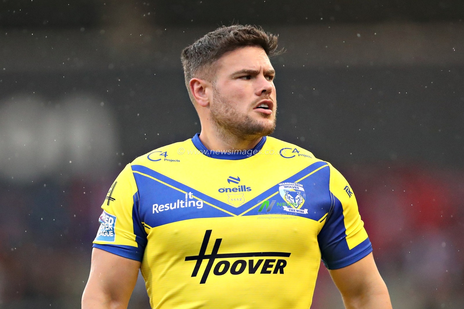 Joe Philbin of Warrington Wolves before the Betfred Super League round 17 match Salford Red Devils vs Warrington Wolves at Salford Community Stadium, Eccles, United Kingdom, 4th July 2025(Photo by Sam Eaden/News Images)
