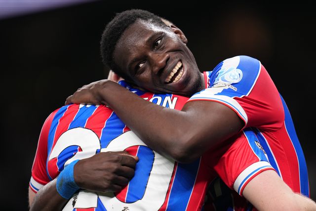 Ismaila Sarr of Crystal Palace and Adam Wharton of Crystal Palace celebrate third goal during the Premier League match Tottenham Hotspur vs Crystal Palace at Tottenham Hotspur Stadium, London, United Kingdom on 05 March 2026

(Photo by Harvey Murphy/News Images)