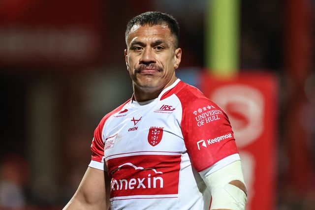 Sauaso Sue of Hull KR during the Betfred Super League Round 9 match Hull KR vs Wigan Warriors at Sewell Group Craven Park, Kingston upon Hull, United Kingdom, 26th April 2024

(Photo by Mark Cosgrove/News Images)