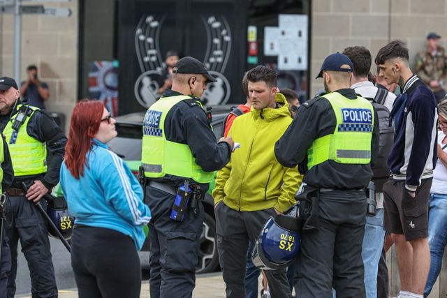 Anti-racism protest Barnsley Town Centre