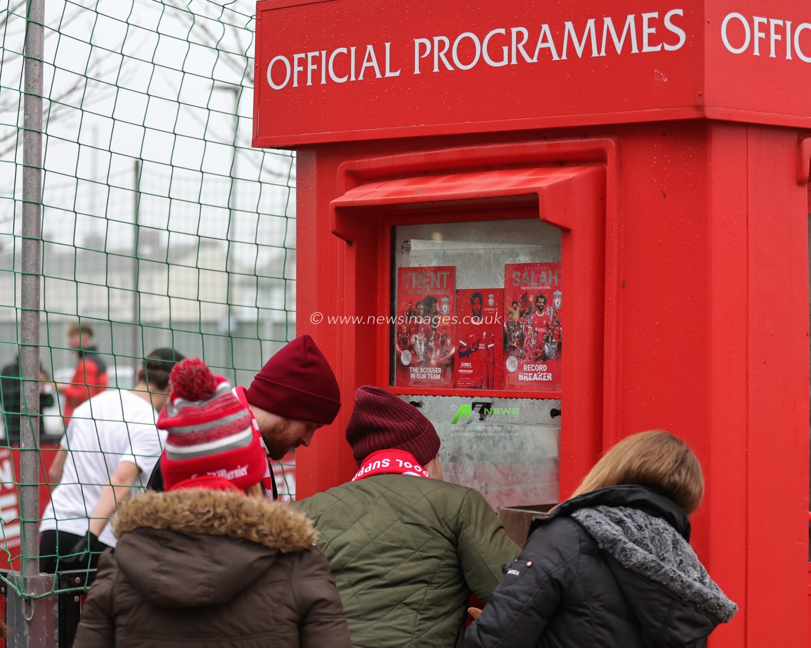 A stall selling match day programmes ahead of the Premier League match Liverpool vs Fulham at Anfield, Liverpool, United Kingdom, 3rd December 2023

(Photo by Mark Cosgrove/News Images)