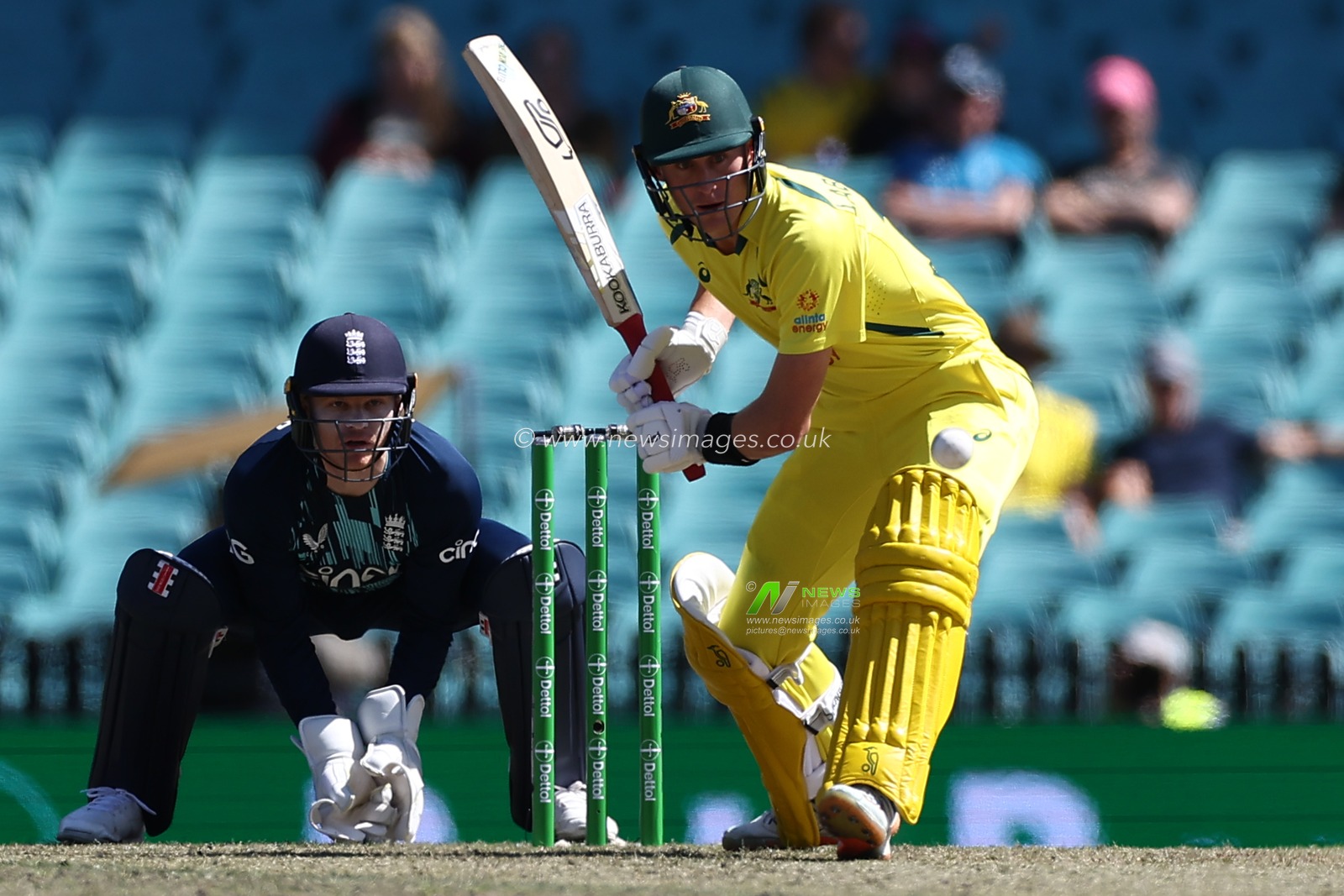 Marnus Labuschagne of Australia  bats during the Dettol Series 2nd ODI match Australia vs England at SCG, Sydney, Australia, 19th November 2022

(Photo by Patrick Hoelscher/News Images)