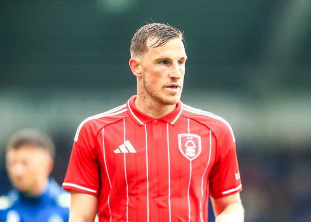 Chris Wood of Nottingham Forest during the Pre-season friendly match Nottingham Forest vs Monaco at SMH Group Stadiumact Stadium, Chesterfield, United Kingdom, 19th July 2025

(Photo by Richard Bierton/News Images)