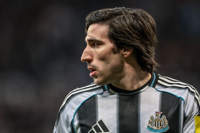 Sandro Tonali of Newcastle Untied during the UEFA Champions League Last 16 match Newcastle Untied vs Barcelona at St. James's Park, Newcastle, United Kingdom on 10 March 2026

(Photo by Mark Cosgrove/News Images)