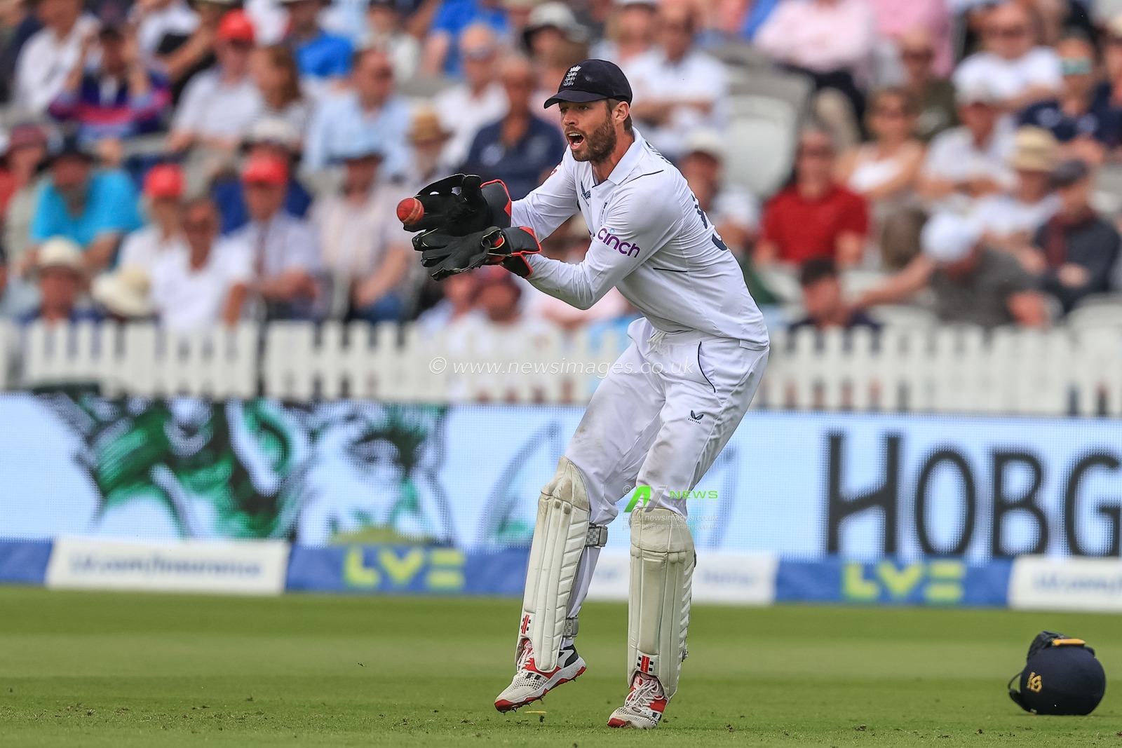 Ben Foakes of England in action during the game