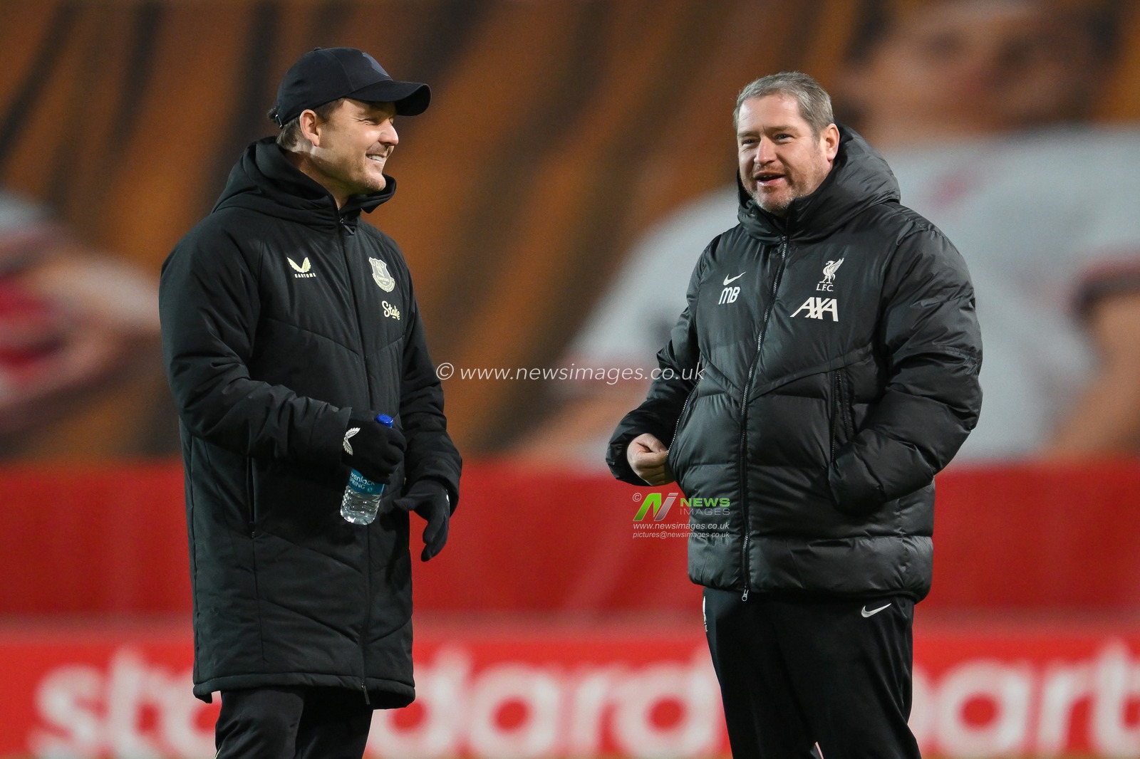 Brian Sorensen Manager of Everton and Matt Beard Manager of Liverpool chat ahead of the Women's League Cup - Group Stage - Group A Liverpool Women v Everton Women at St Helens Stadium, St Helens, United Kingdom, 11th December 2024

(Photo by Craig Thomas/News Images)