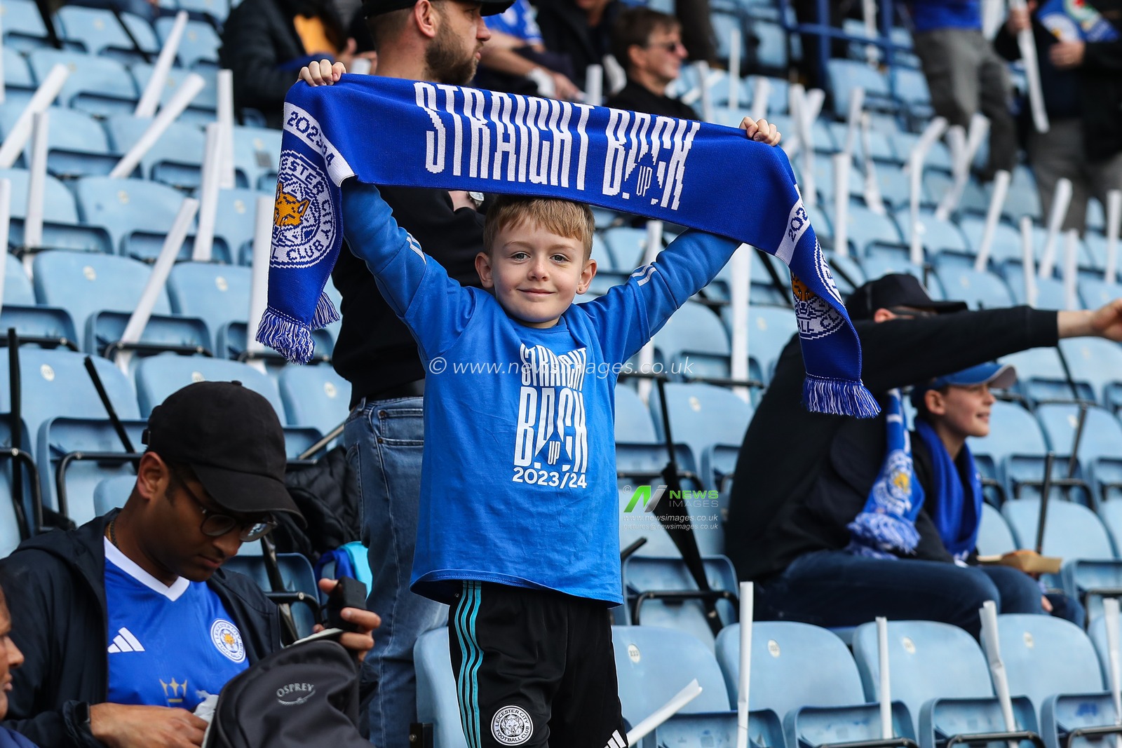 A young Leicester fan during the Sky Bet Championship match Leicester City vs Blackburn Rovers at King Power Stadium, Leicester, United Kingdom, 4th May 2024

(Photo by Gareth Evans/News Images)