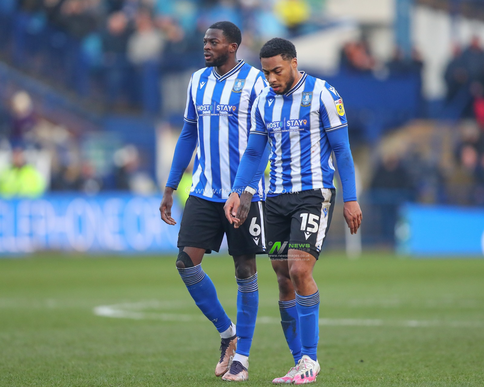 Dominic Iorfa #6 of Sheffield Wednesday talks with Akin Famewo #15 of Sheffield Wednesday during the Sky Bet League 1 match Sheffield Wednesday vs Fleetwood Town at Hillsborough, Sheffield, United Kingdom, 21st January 2023

(Photo by Gareth Evans/News Images)