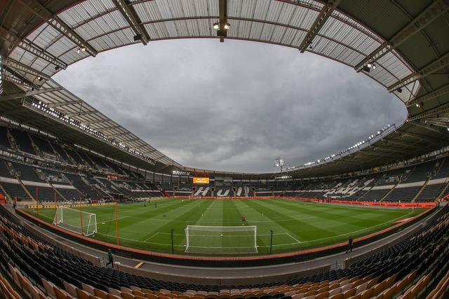 A general view of MKM Stadium ahead of the Pre-season friendly match Hull City vs Sunderland at MKM Stadium, Hull, United Kingdom, 29th July 2025

(Photo by Alfie Cosgrove/News Images)