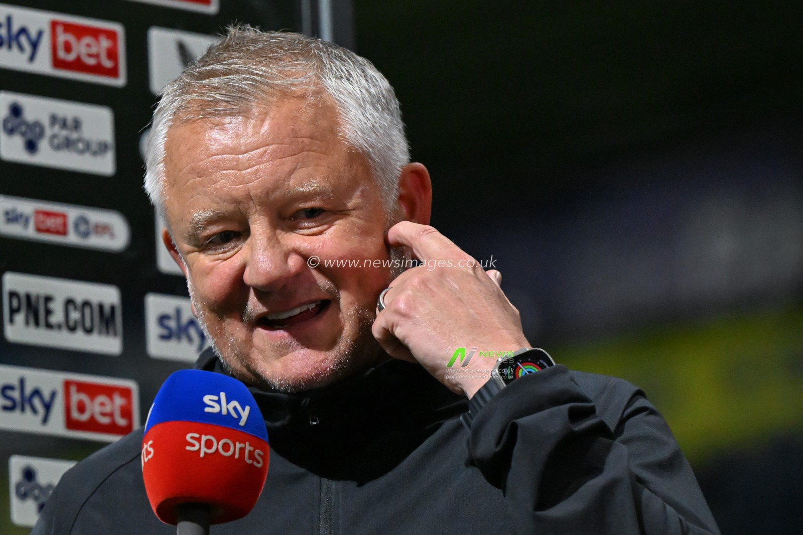 Chris Wilder manager of Sheffield United has a post match interview with Sky Sport during the Sky Bet Championship match Preston North End vs Sheffield United at Deepdale, Preston, United Kingdom, 9th August 2024

(Photo by Cody Froggatt/News Images)