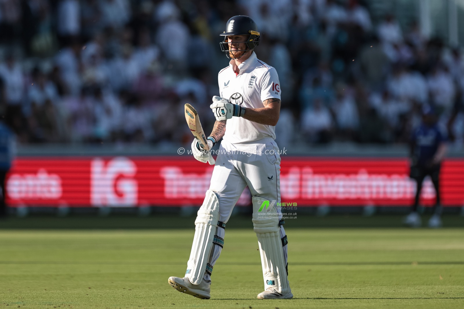England captain Ben Stokes at stumps on 39 not out during the 3rd Rothesay Test Match Day 1 England v India at Lords, London, United Kingdom, 10th July 2025

(Photo by Mark Cosgrove/News Images)