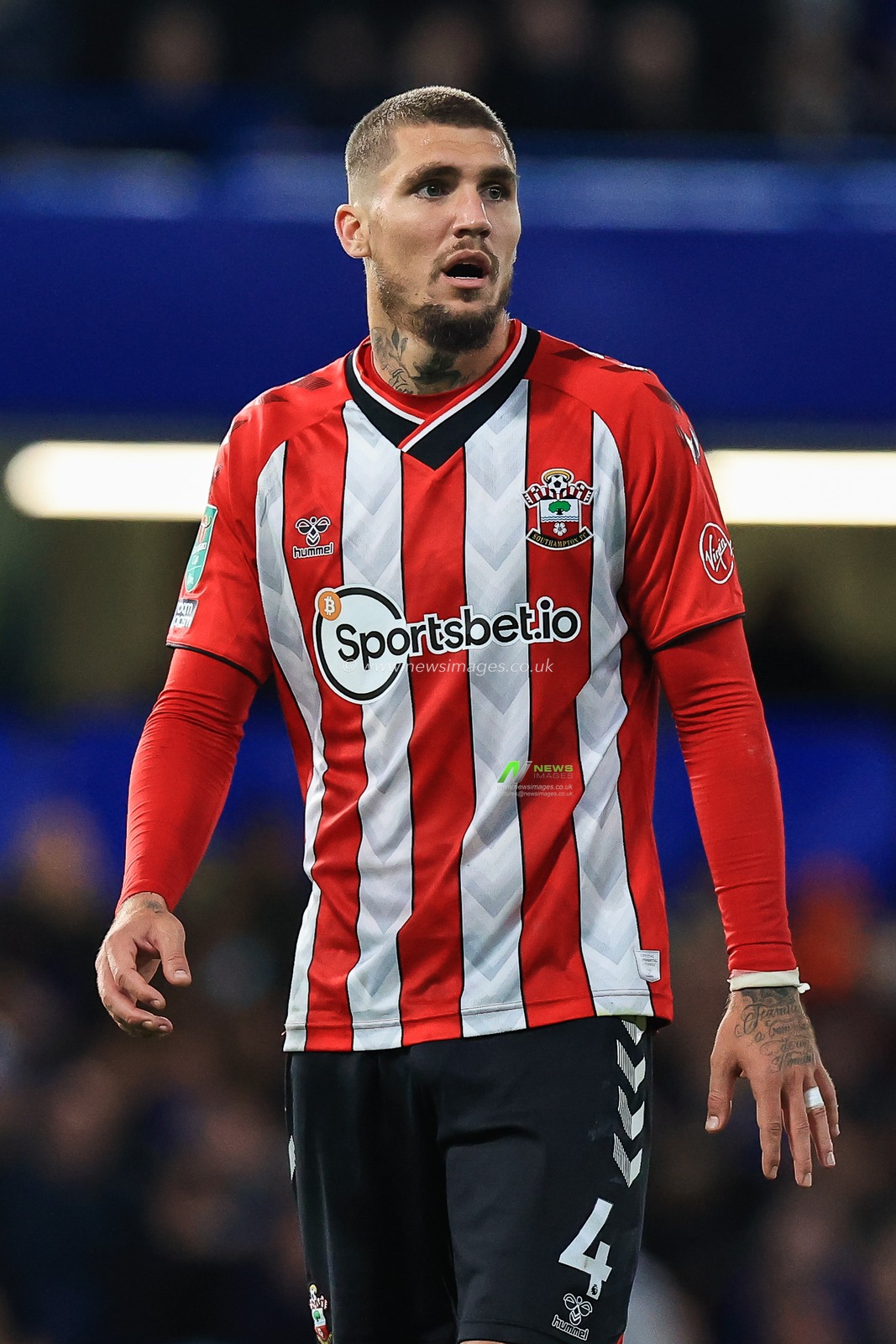Lyanco Vojnovic #4 of Southampton during the game