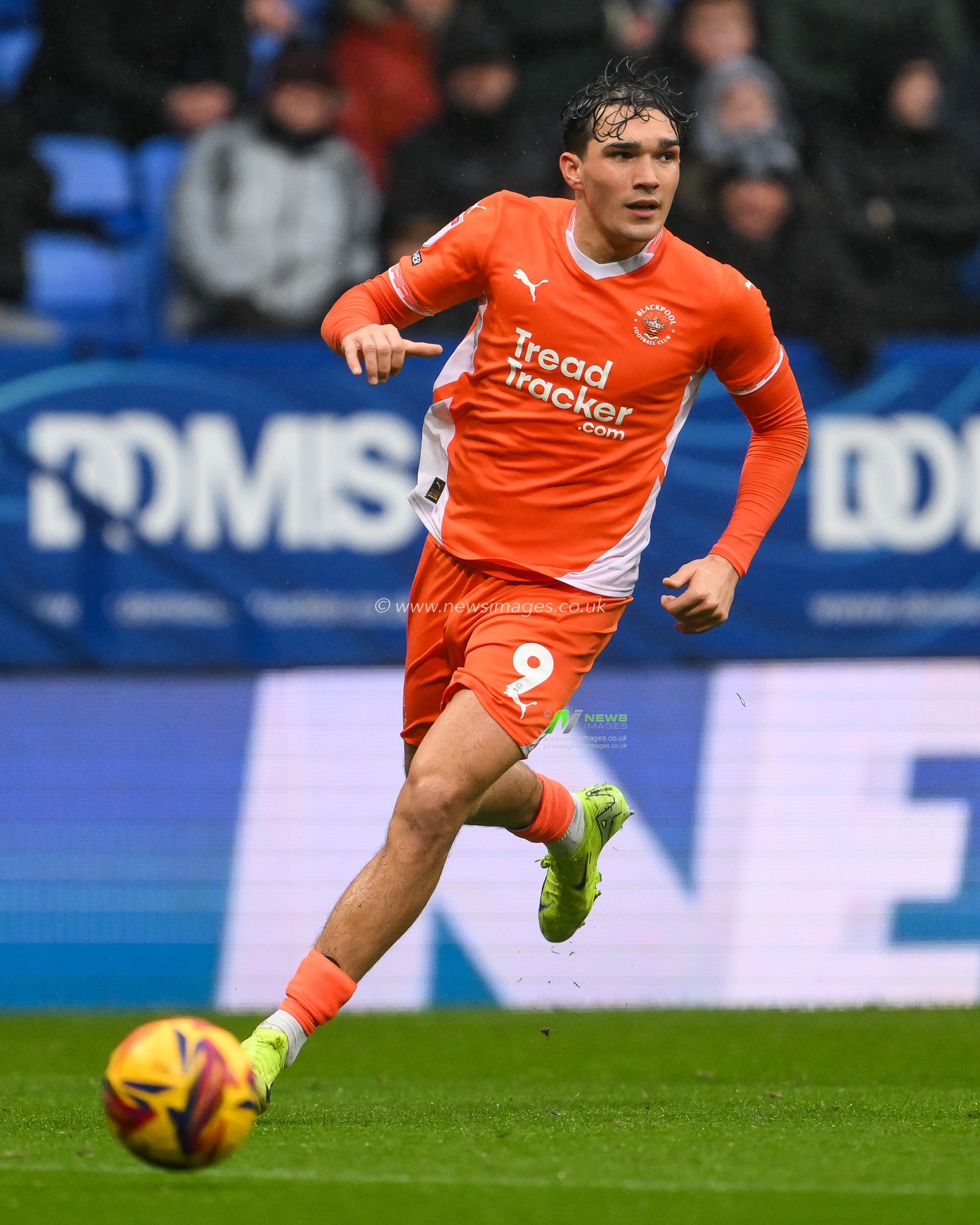 Kyle Joseph of Blackpool in action during the Sky Bet League 1 match Bolton Wanderers vs Blackpool at Toughsheet Community Stadium, Bolton, United Kingdom, 23rd November 2024

(Photo by Craig Thomas/News Images)