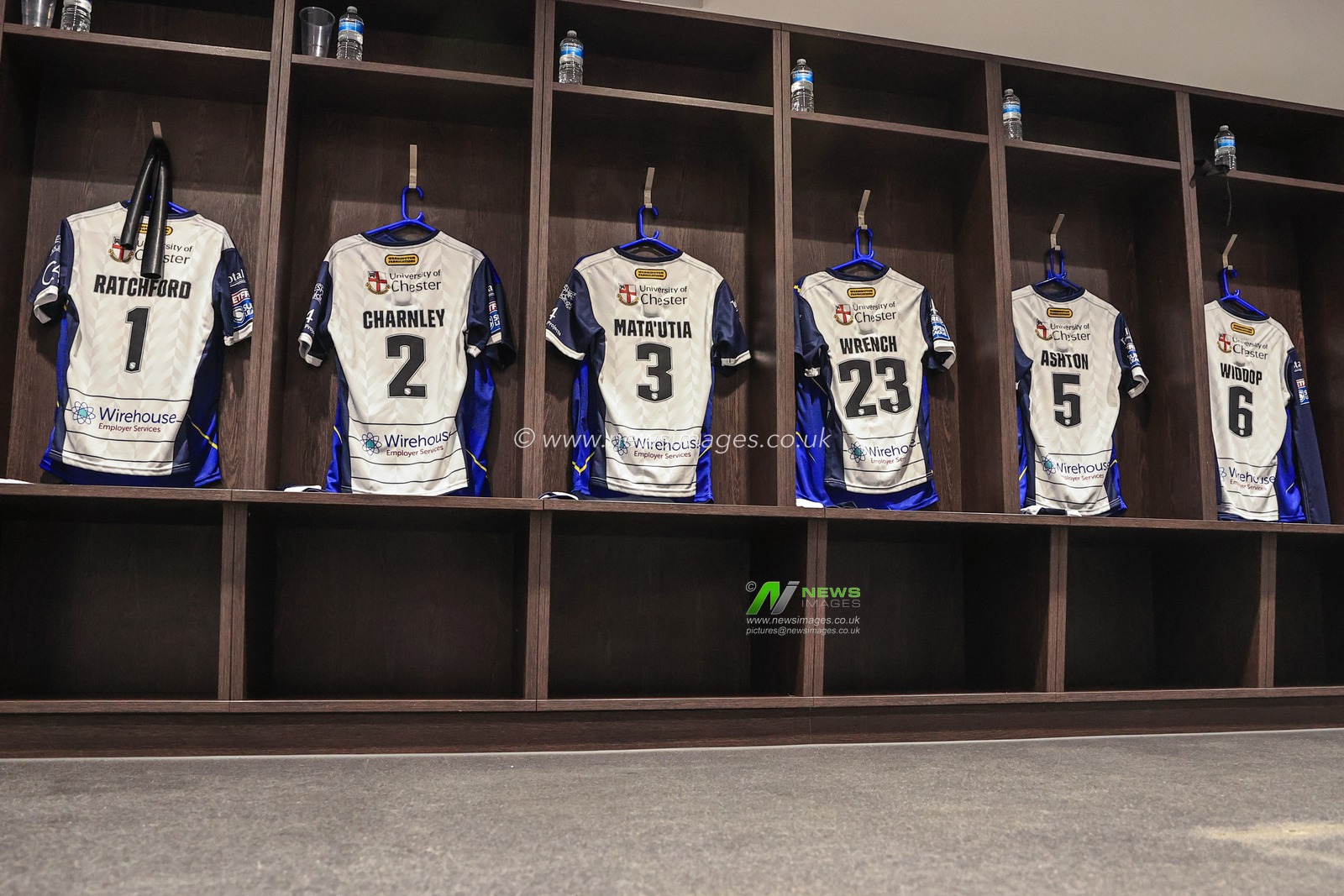 Warrington dressing room in preparation of their arrival