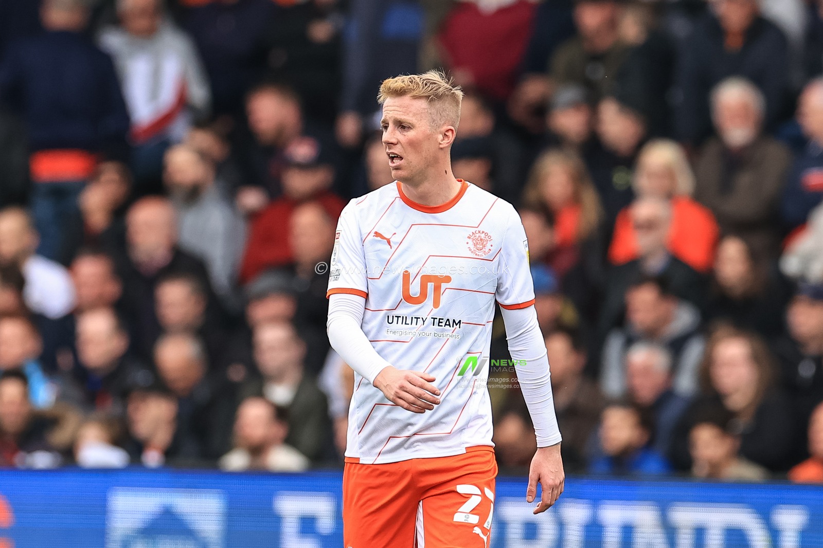 Charlie Kirk #27 of Blackpool during the game