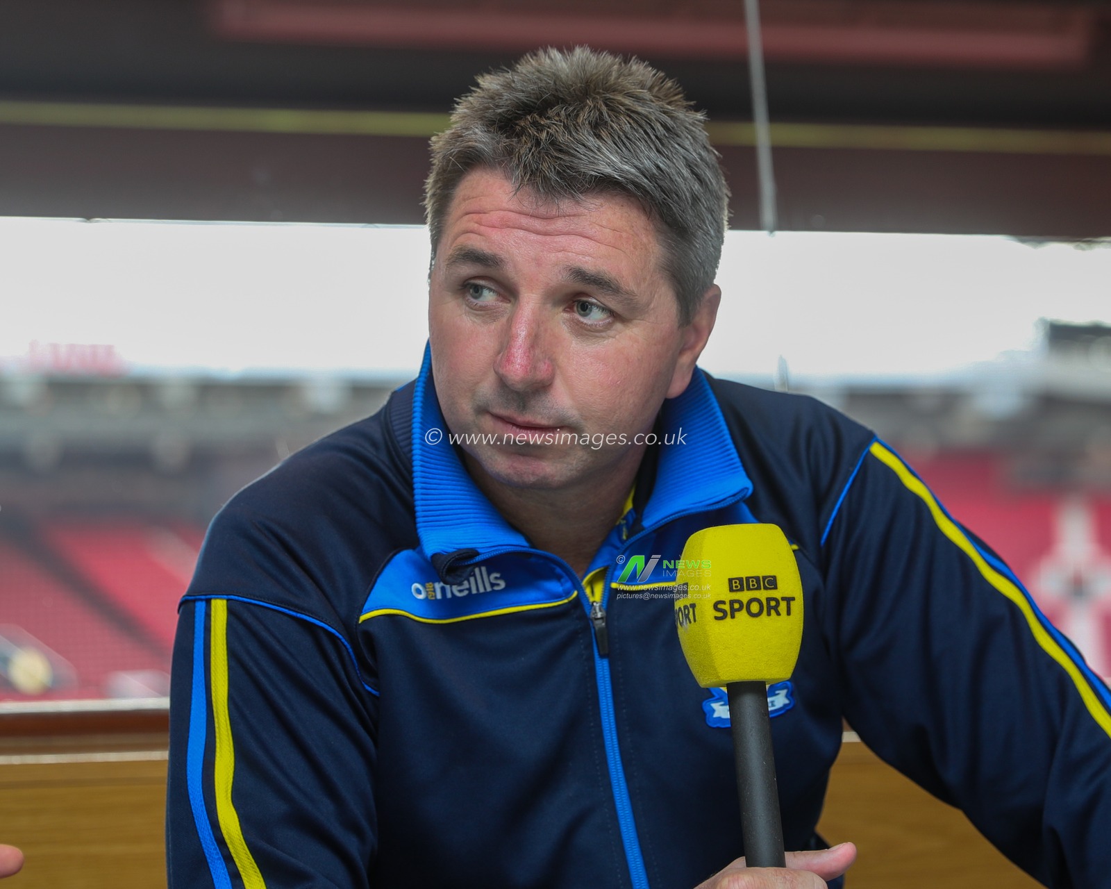 16th September 2019 ,  Old Trafford , Manchester, England;  2019 Betfred Super League Rugby Play-off press conference ; Steve Price head coach of Warrington Wolves 
is at old Trafford to speak to the press ahead of the Grand finals Play-offs 


Credit: Mark Cosgrove/News Images