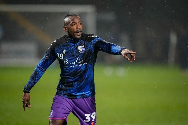 Omar Beckles of Gillingham in the pregame warmup session  during the Sky Bet League 2 match Notts County vs Gillingham at Meadow Lane, Nottingham, United Kingdom, 3rd February 2026

(Photo by Maynard Manyowa/News Images)