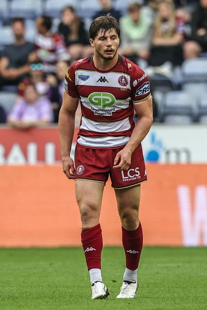 Ethan Havard of Wigan Warriors during the Betfred Super League round 20 match Wigan Warriors vs Catalans Dragons at The Brick Community Stadium, Wigan, United Kingdom, 25th July 2025

(Photo by Alfie Cosgrove/News Images)