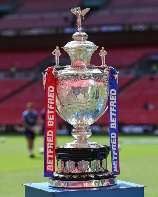 The Betfred Challenge Cup Trophy during the Betfred Challenge Cup Final match Wigan Warriors vs Hull KR at Wembley Stadium, London, United Kingdom on 30 May 2026

(Photo by Mark Cosgrove/News Images)