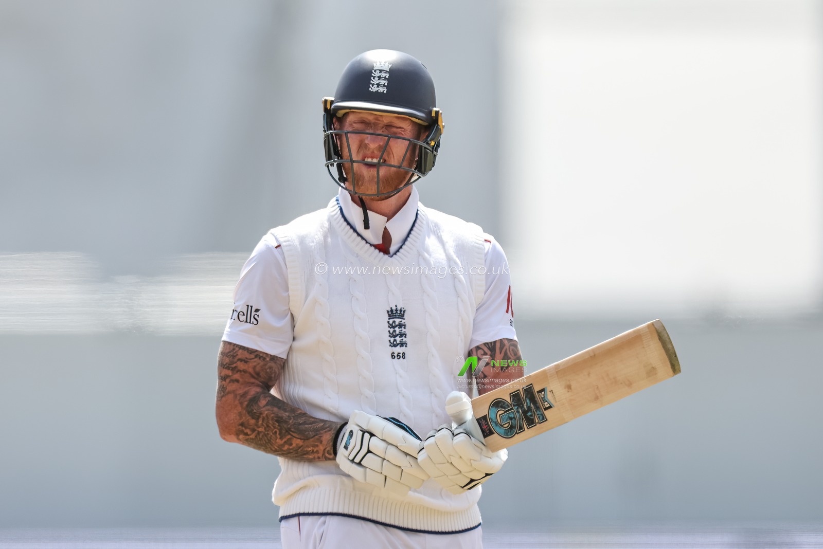 England captain Ben Stokes reacts after heâ€™s caught out by Ben Curran of Zimbabwe during the Rothesay Test Match Day 2 England vs Zimbabwe at Trent Bridge, Nottingham, United Kingdom, 23rd May 2025

(Photo by Mark Cosgrove/News Images)