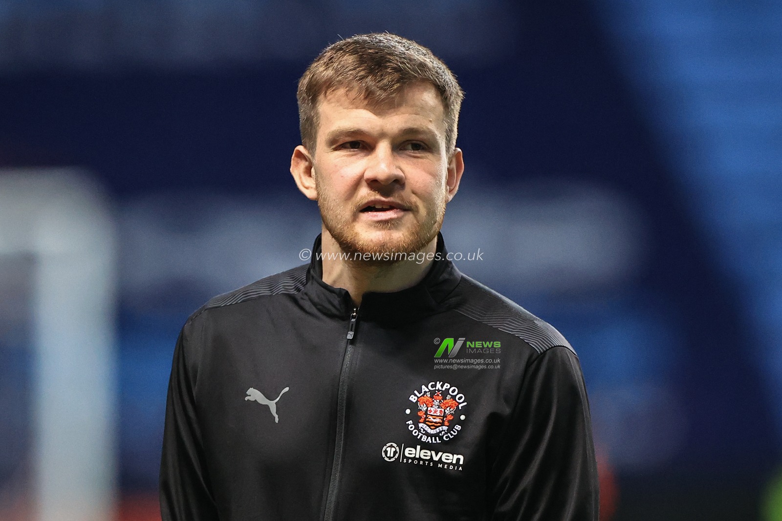 Jordan Thorniley #34 of Blackpool Coventry Building Society Arena