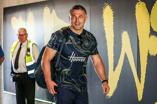 Sam Burgess manager of Warrington arrives during the Betfred Super League round 12 match Warrington Wolves vs Bradford Bulls at The Halliwell Jones Stadium, Warrington, United Kingdom on 24 May 2026

(Photo by Alfie Cosgrove/News Images)
